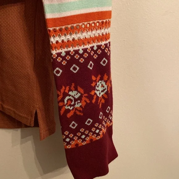 Free People Autumn Combo Long Sleeve Top Size Extra Large - Picture 4 of 10